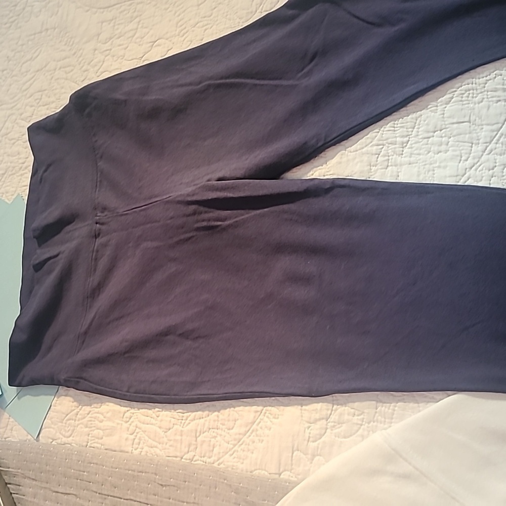 Cropped blue small yoga pants flared